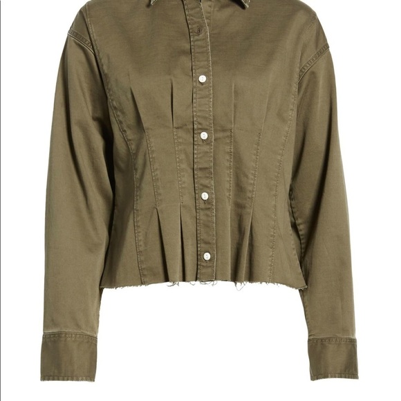 CURRENT Elliott cotton twill pintucked shirt - Picture 5 of 8